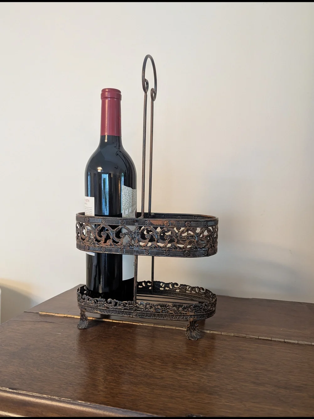 Ornate Metal Caddy Display Shelf Organizer